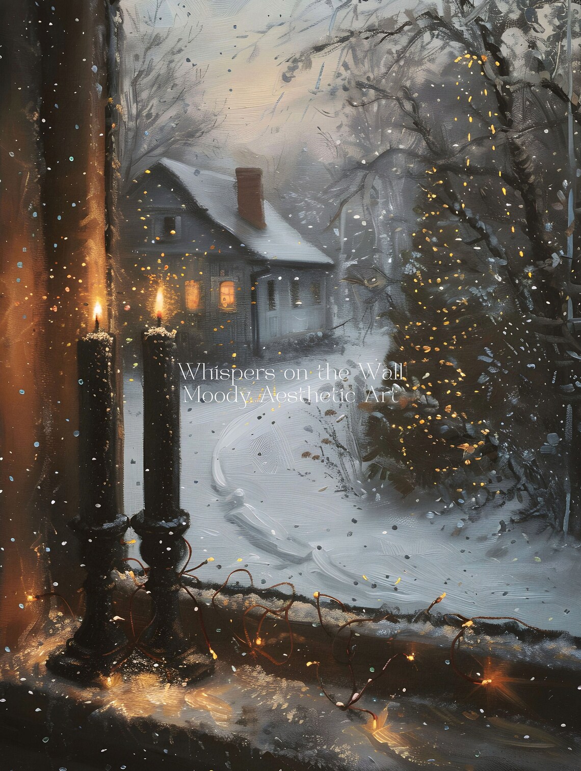 Nostalgic Christmas Art Print, Cottagecore Holiday Decor - Image 5