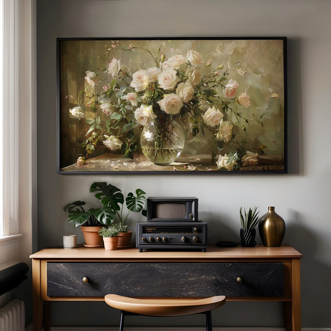 Moody Roses Spring Decor, Floral Art Print - Image 4