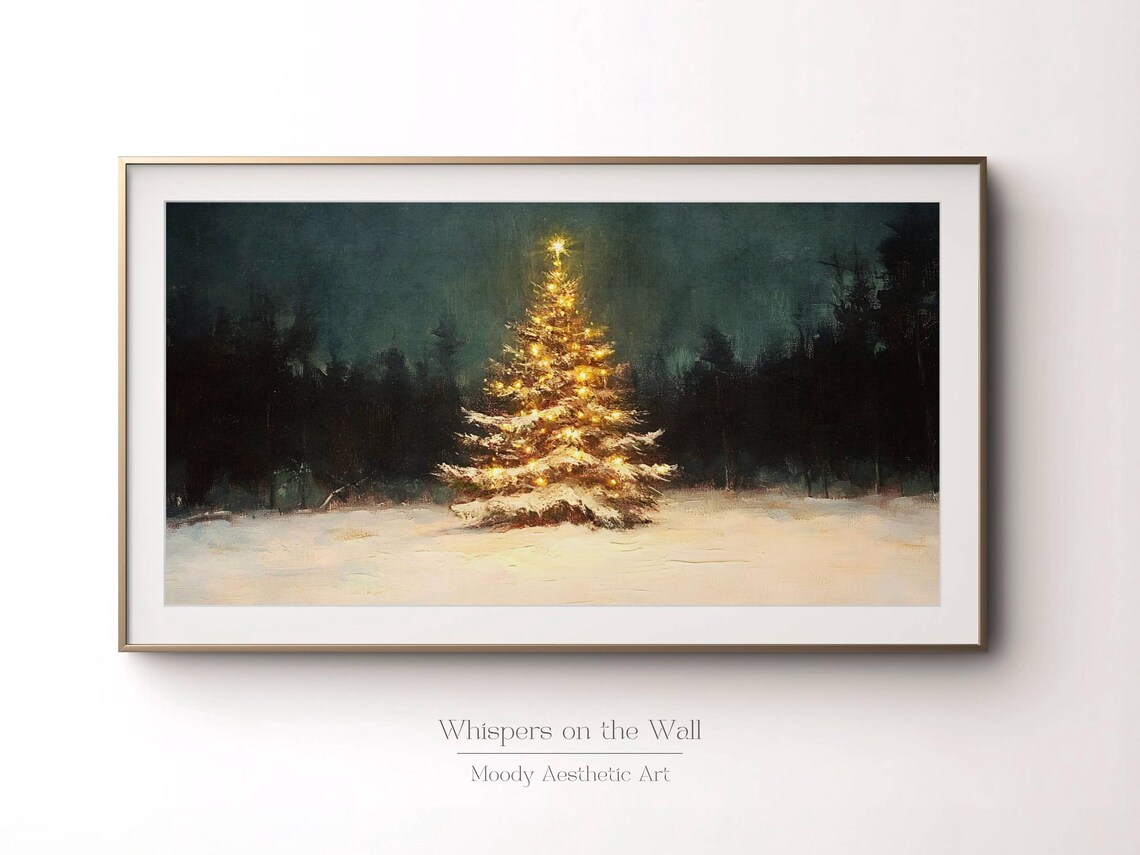 Nostalgic Christmas Tree Holiday Wall Art Print - Image 2