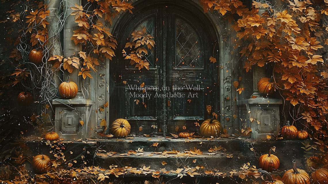 Collegiate Gothic Fall Art Print, Halloween Decor - Image 5