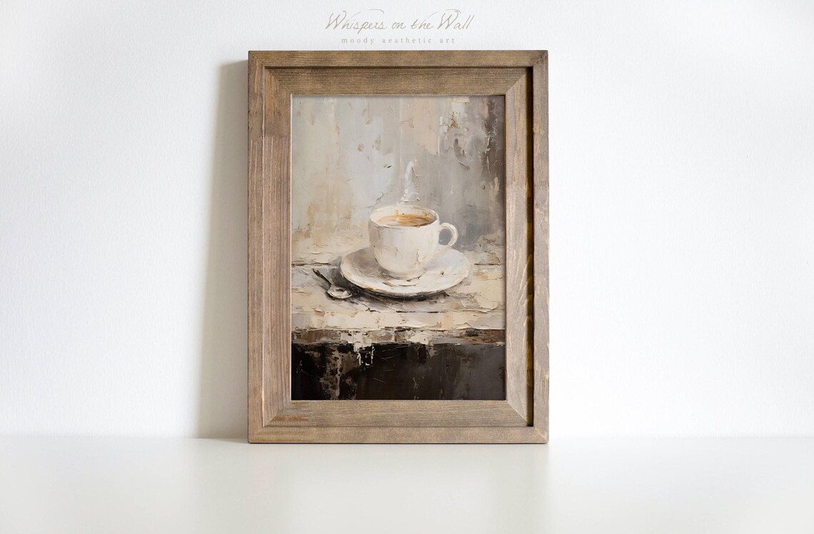 Neutral Coffee Art, Minimalist Kitchen Wall Art - Image 2