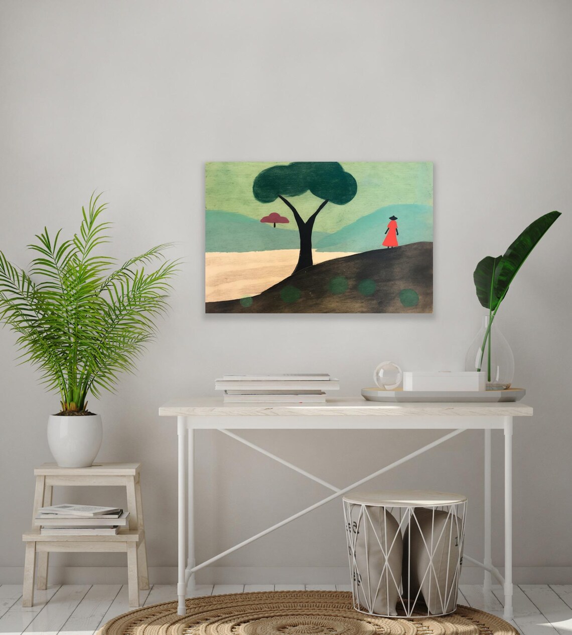 Milton Avery Influence, Woman Under A Green Tree - Image 2