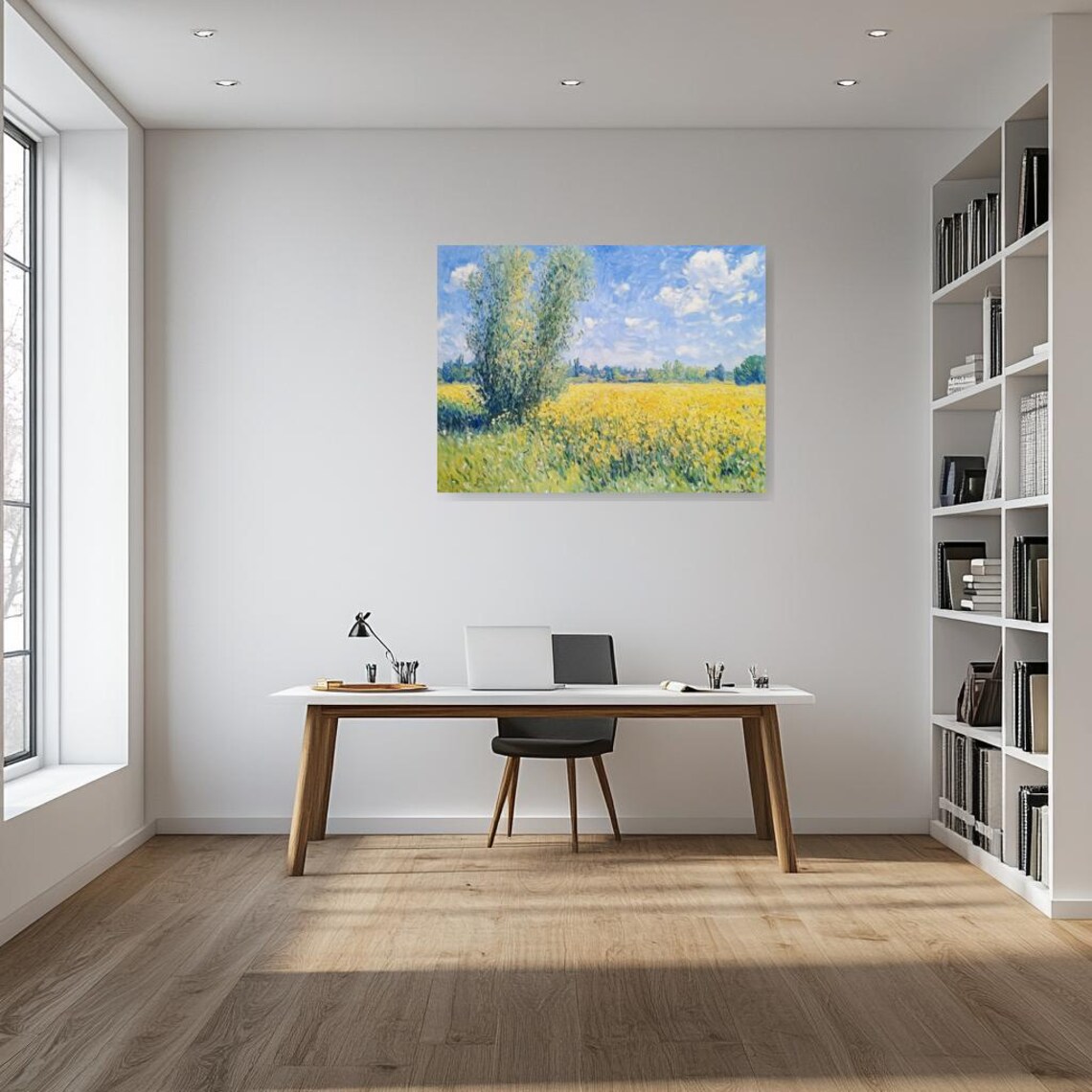 Van Gogh Inspired Yellow Fields Home Decor Art Print - Image 3