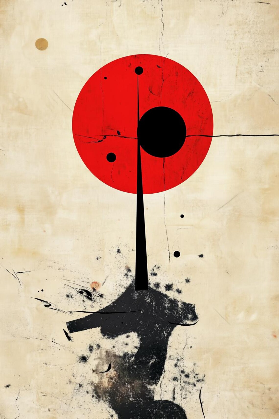 Wassily Kandinsky Abstract, Red Circle Art Print