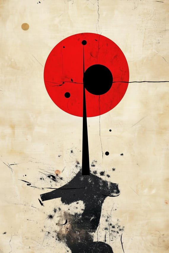 Wassily Kandinsky Abstract, Red Circle Art Print