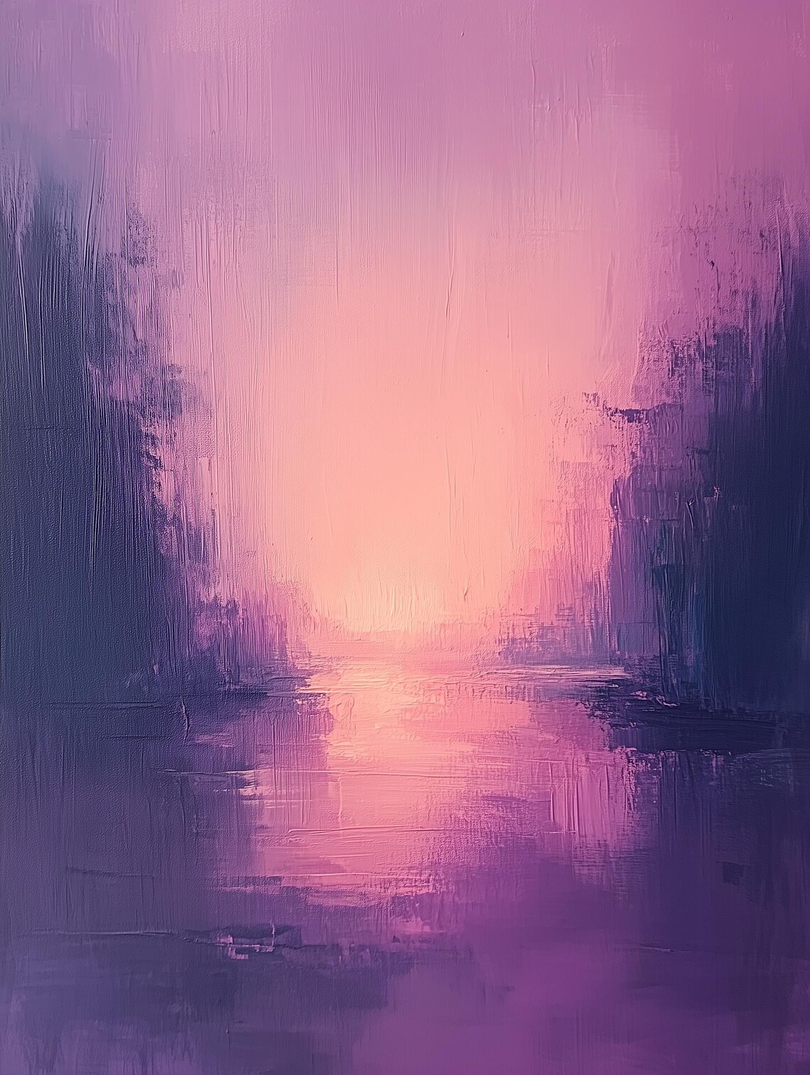 Monet-Inspired Palette, Soft Purple Hues Art Print