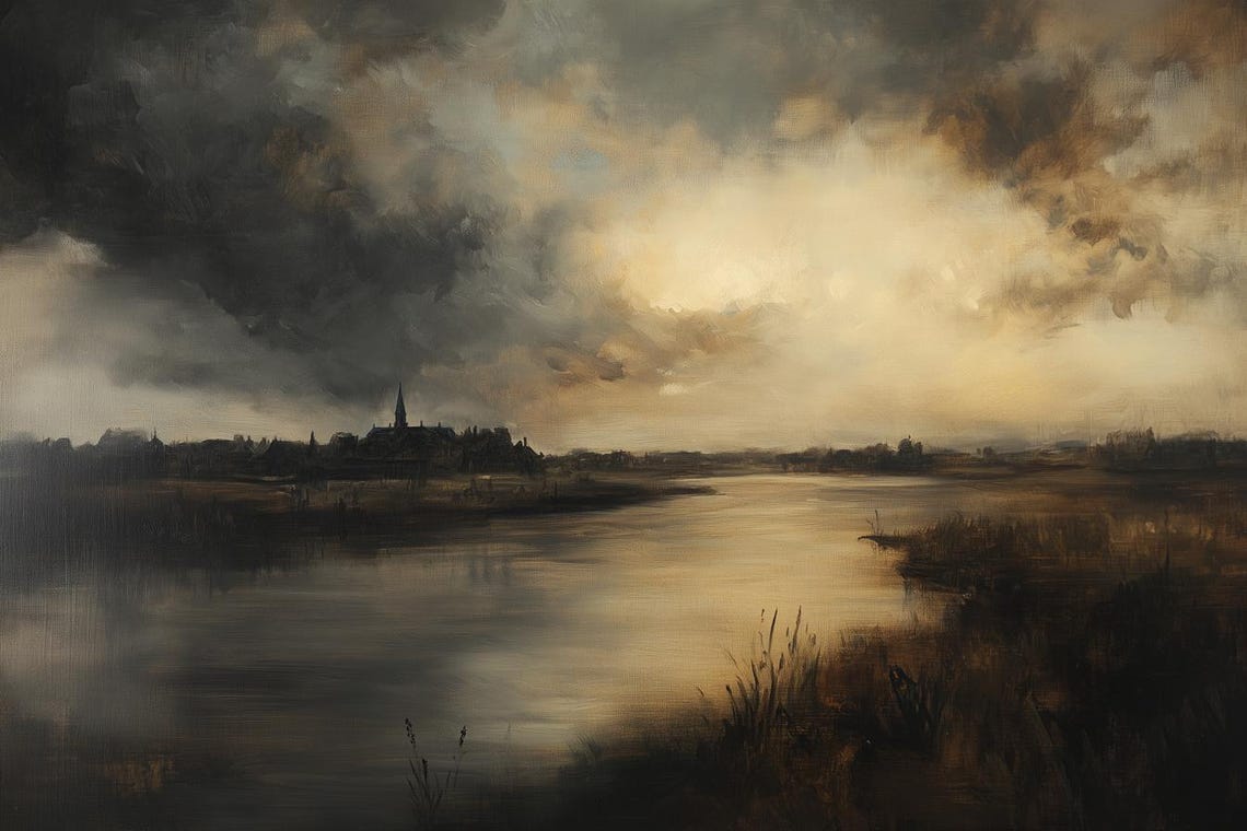 Custom Print Inspired By Romantic Landscape Artists Moody Tones And Reflective Waters Wall Art For Home Decor