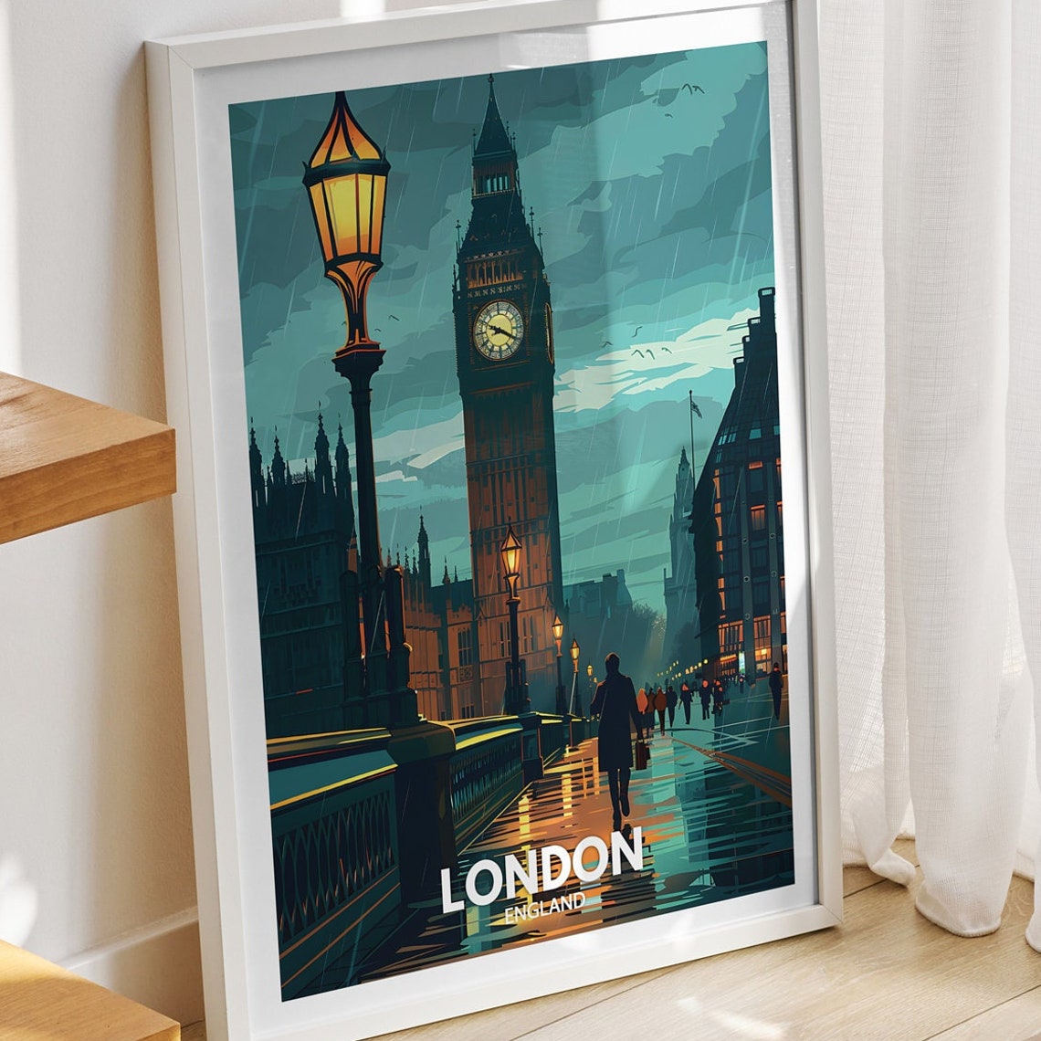 London Art Print England London Art Poster England Travel Poster United Kingdom Wall Art English Art Decor