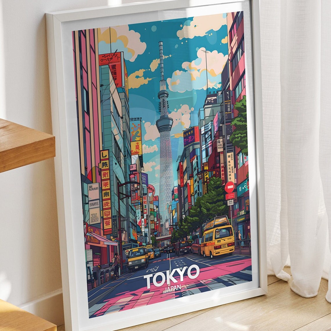 Tokyo Travel Print Japan Tokyo Travel Poster Japan Travel Poster Japan Cityscape Wall Art Unique City Decor