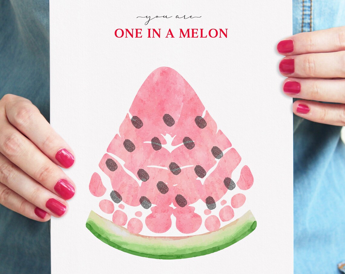 You Are One In A Melon Handprint Keepsake Art Print - Image 5