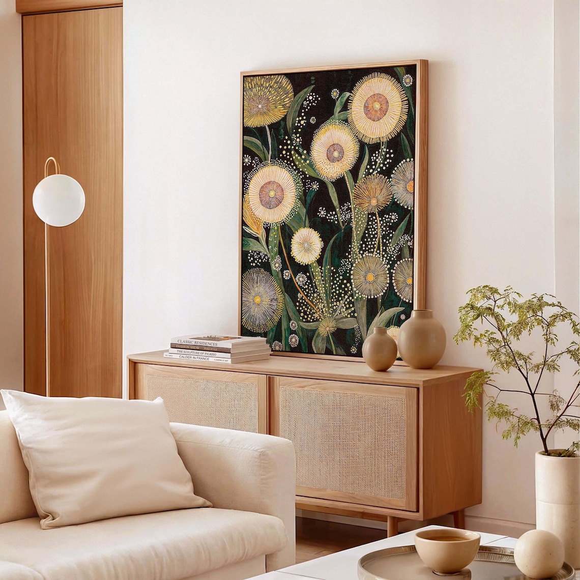 Yayoi Kusama-Inspired Dandelion Flower Art Print - Image 3