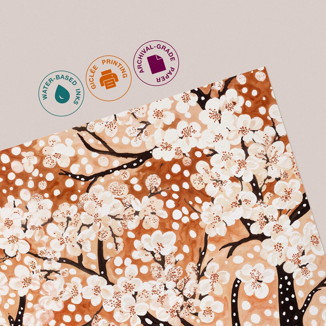 Yayoi Kusama Floral Polka Dot Abstract Art Print - Image 3