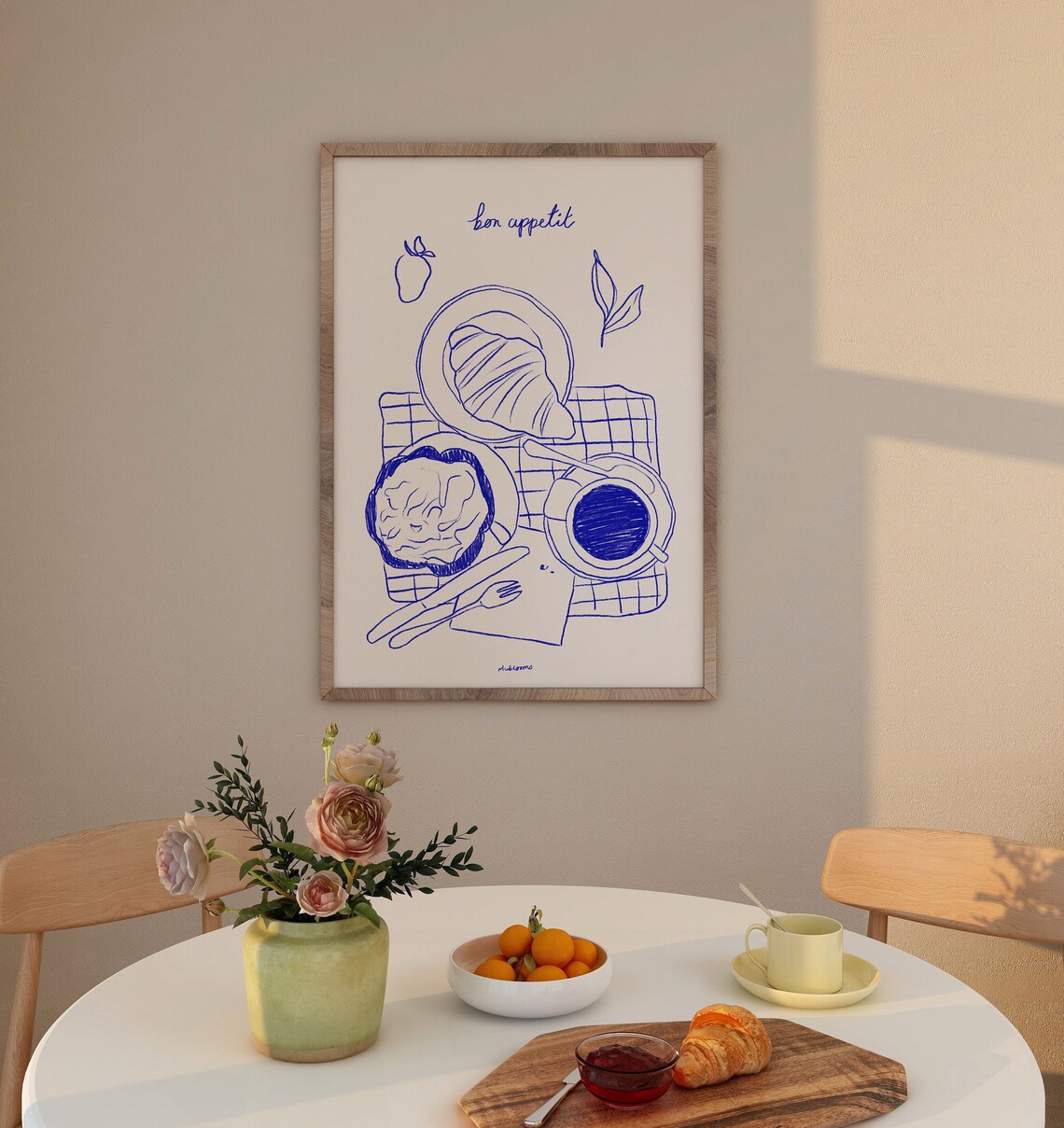 Bon Appetit Vintage Retro Kitchen Art Print