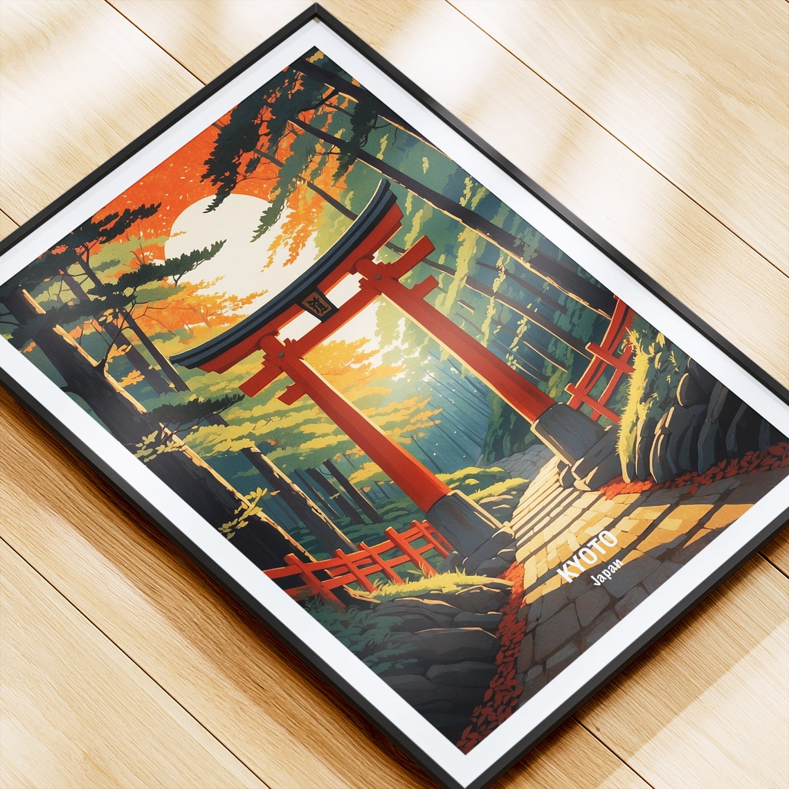 Kyoto Japan Travel Poster Kyoto Travel Print Kyoto Artwork Japanese Wall Art Gift For Travelers Home Decoration - Image 4
