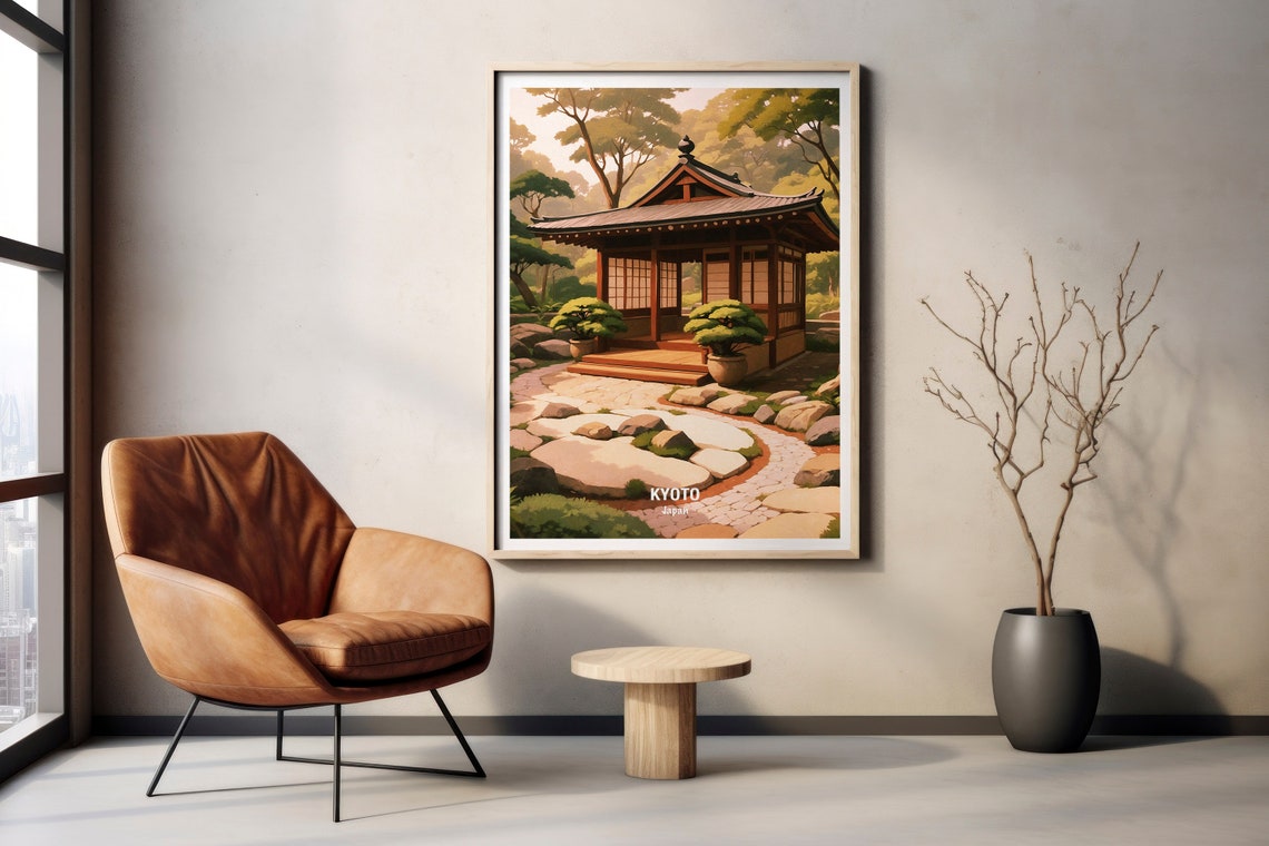 Kyoto Japan Travel Poster Kyoto Art Print Kyoto Wall Decor Japan Gift Home Decoration Travel Lover Gift Wanderlust Decor - Image 2
