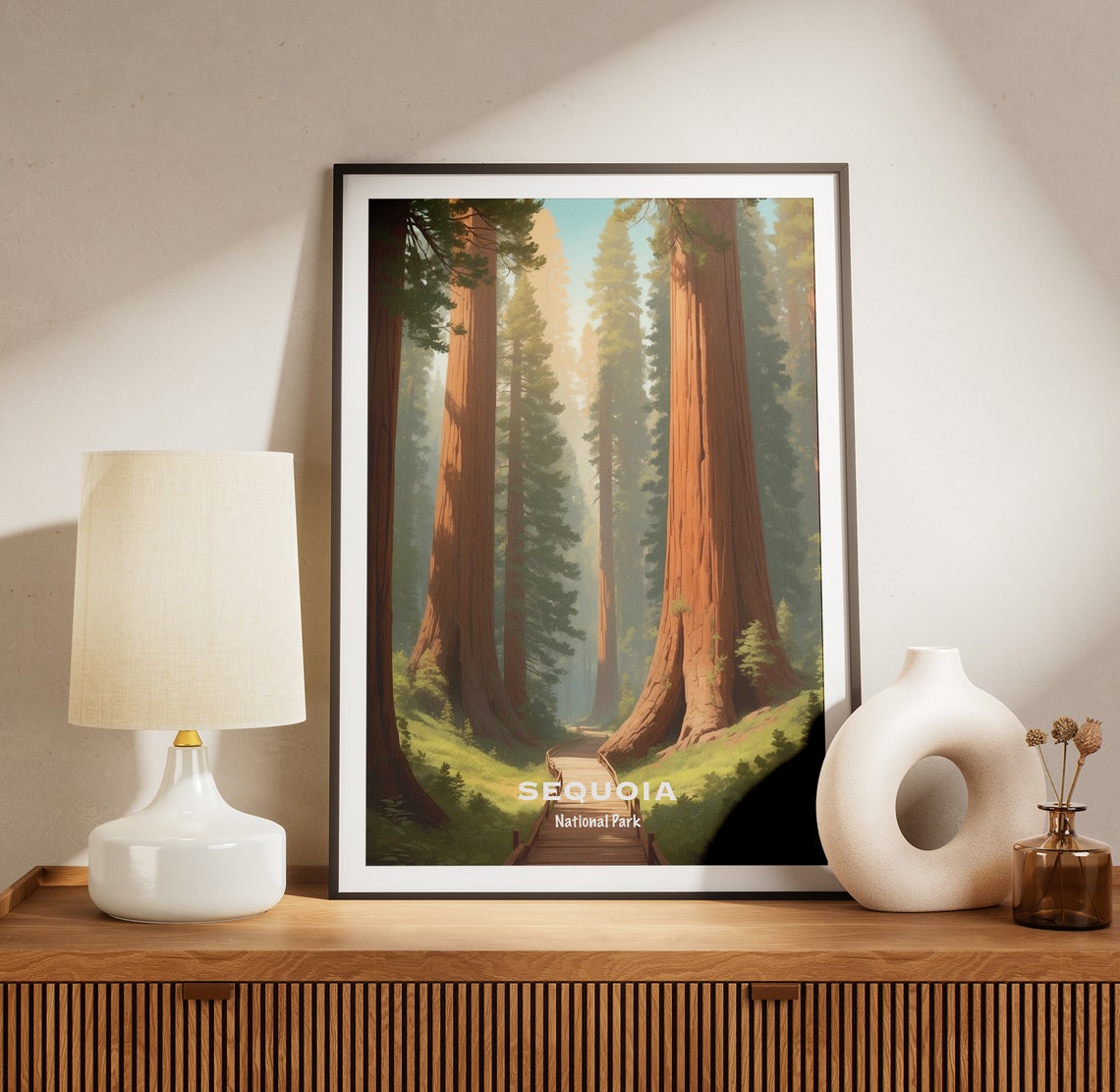Sequoia National Park Giant Redwood Forest Trail Grove Poster - Image 3