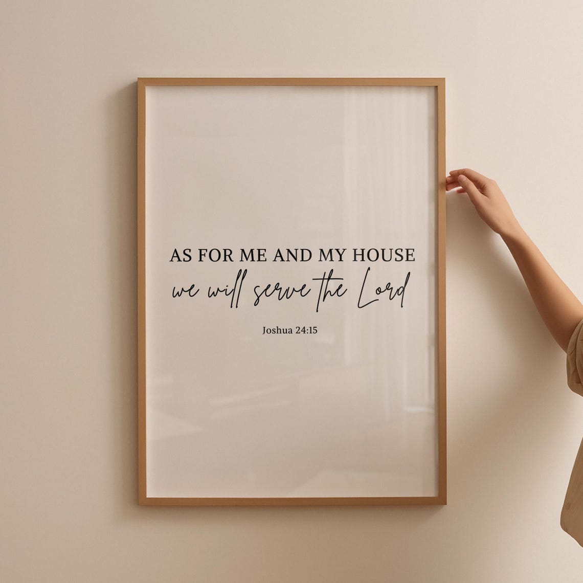 Christian Wall Art Print Religious Poster Joshua Scripture Print Faith Poster Bible Verse Print Baptism Gift Christian Gift - Image 5