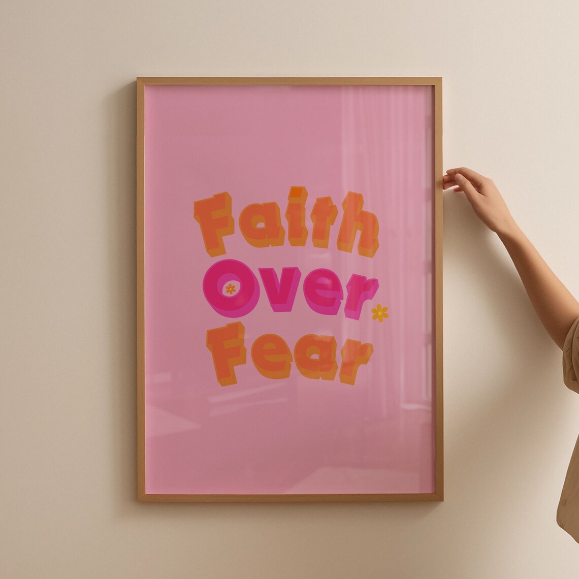 Retro Christian Faith Scripture Art Poster - Image 4