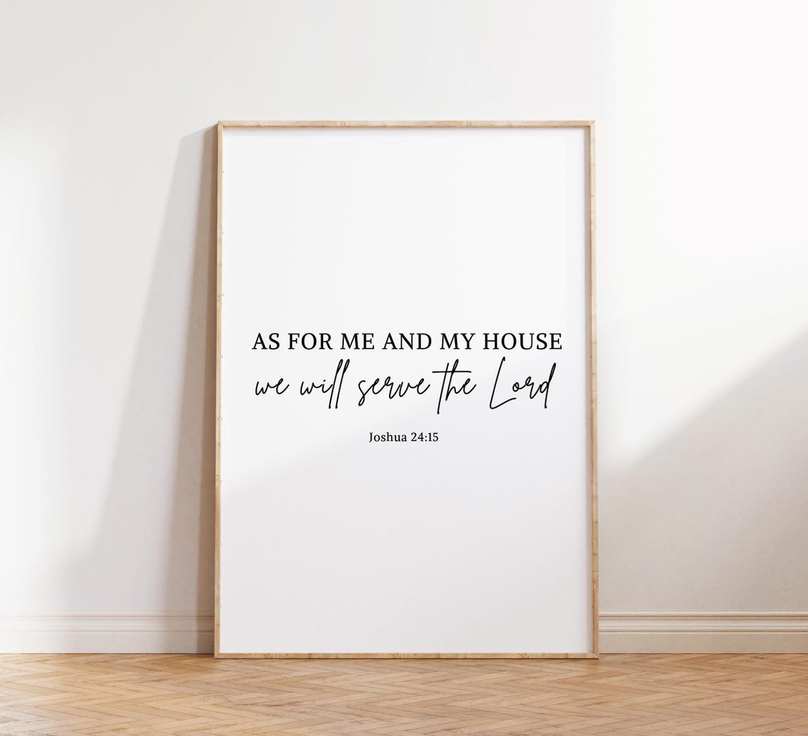 Christian Wall Art Print Religious Poster Joshua Scripture Print Faith Poster Bible Verse Print Baptism Gift Christian Gift - Image 4