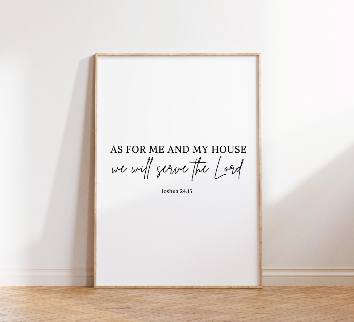 Minimalist As For Me And My House Serve The Lord Joshua Art Poster - Image 4