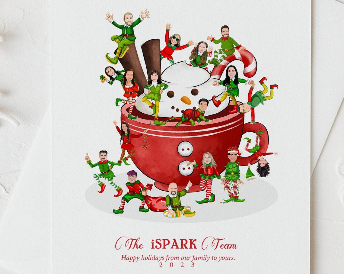 Corporate Holiday Cards Custom Company Christmas Card Personalized Christmas Cards Holiday Card Company Business Office Small Business
