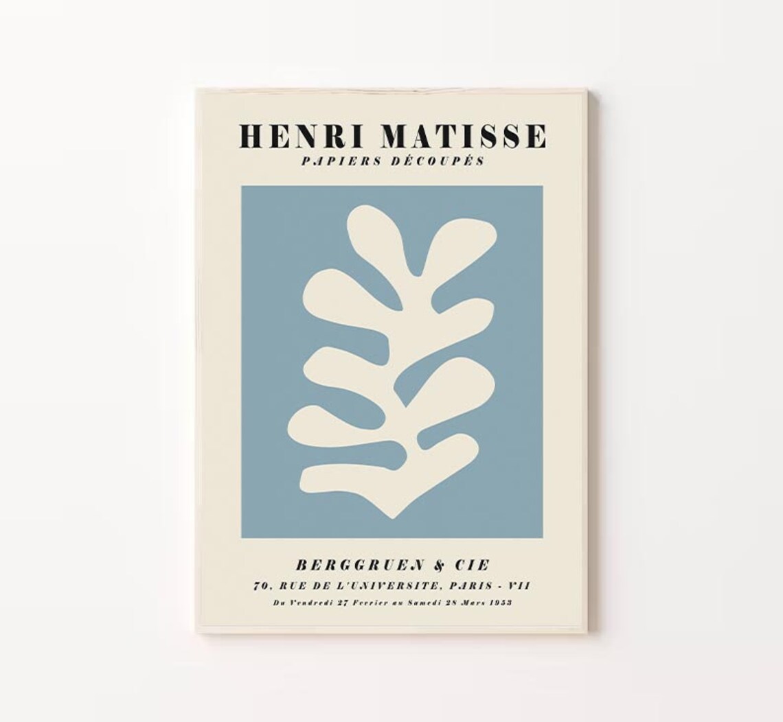 Henri Matisse Papiers Decoupes Leaf Cut Out 1953 Paris Art Poster