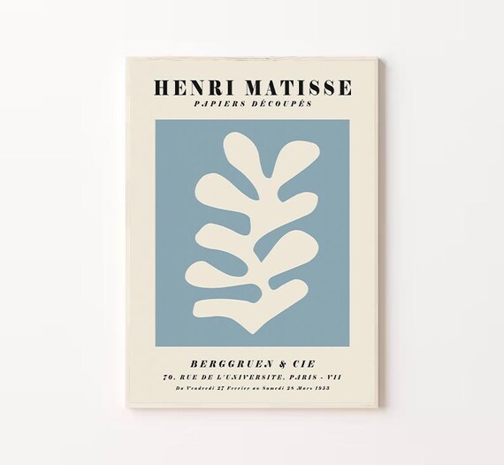 Henri Matisse Papiers Decoupes Leaf Cut Out 1953 Paris Art Poster