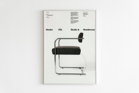 Mid Century Neutra VDL Studio Residences Cantilever Chair Poster
