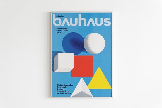 Bauhaus Exhibition Poster Bauhaus Print Bauhaus Art Poster Herbert Bayer Poster Bauhaus Exhibition Home Decor Art Exhibition Wall Decor