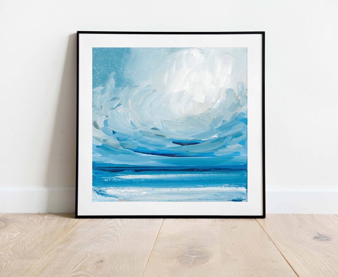 Abstract Impressionist Seascape Ocean Art Print