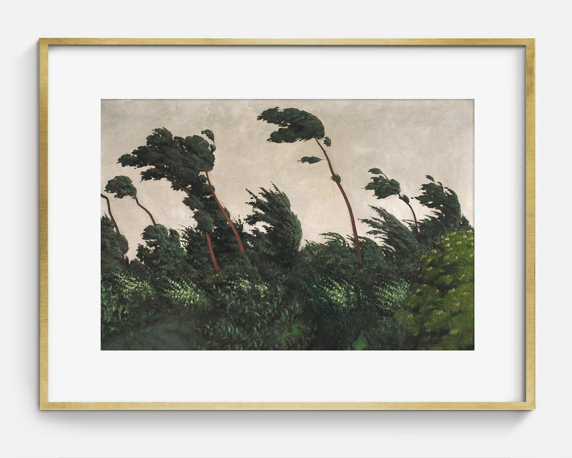 In The Wind Vintage Antique Painting Art Print - Image 2