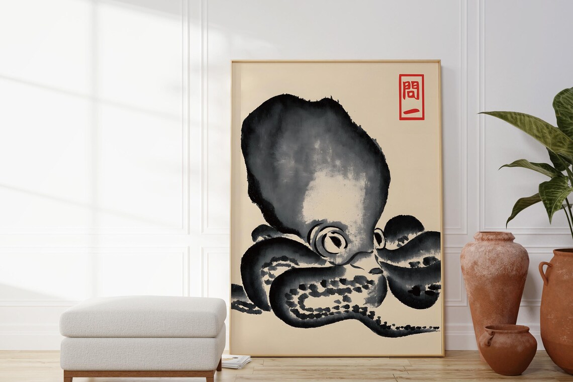 Matsumoto Hoji Octopus, Vintage Japanese Poster Print - Image 4