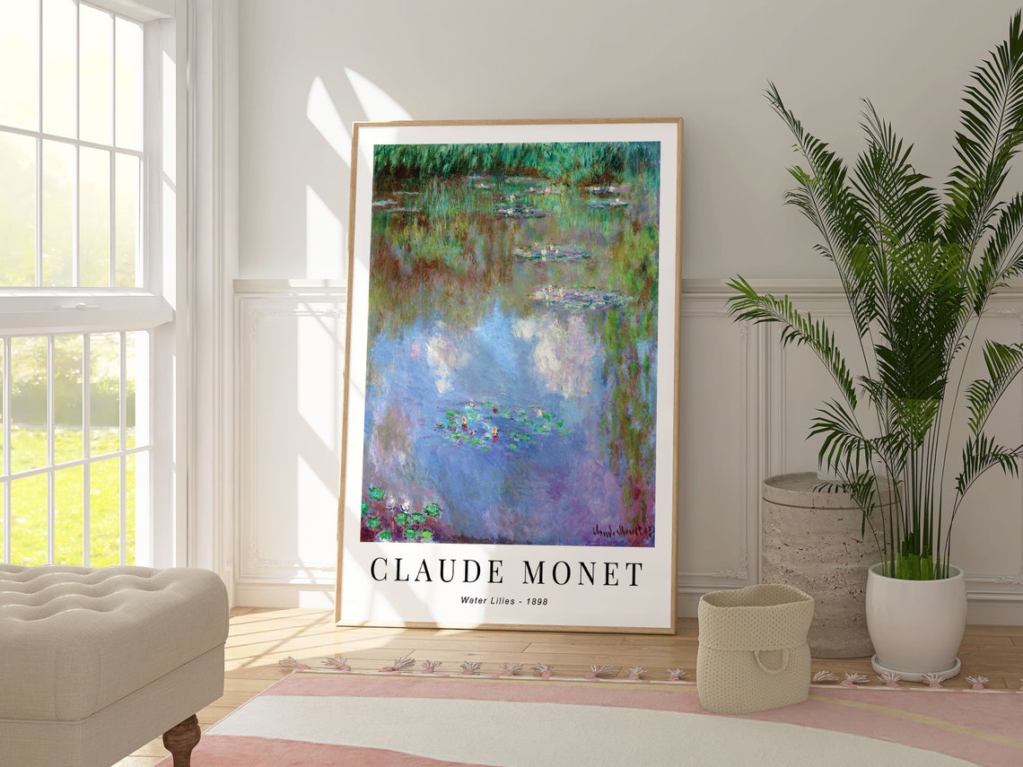 Monet Water Lilies Print Modern Abstract Impressionism Poster Modern Botanical Decor Floral Nature Artwork Gallery Art Gift For Her - Image 3