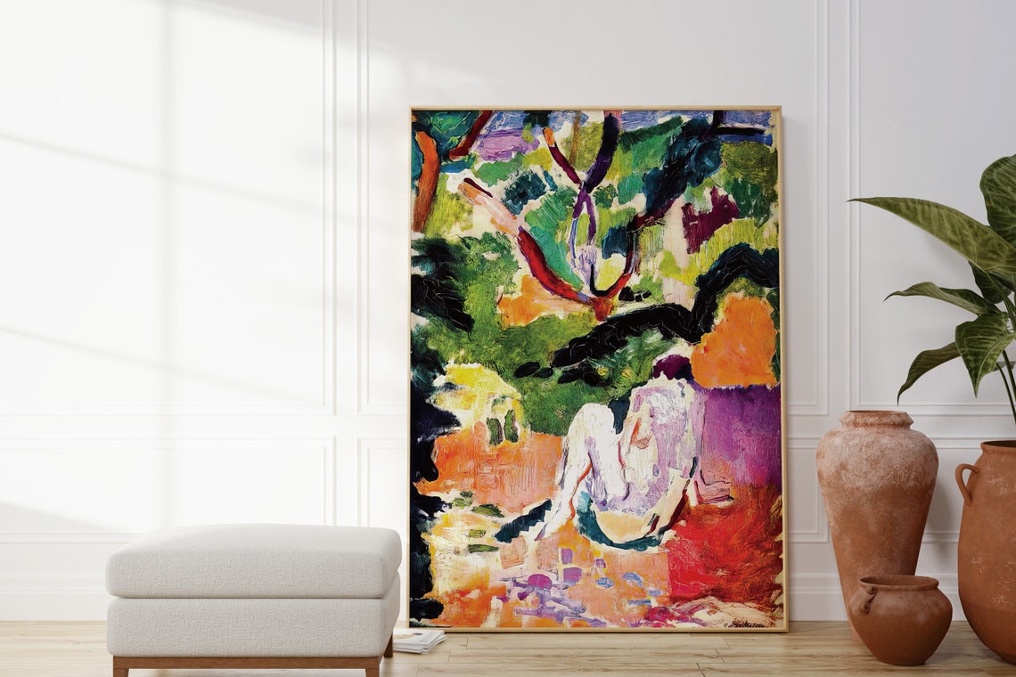 Henri Matisse Nude in a Wood Fauvist Forest Figure Painting Poster - Image 3