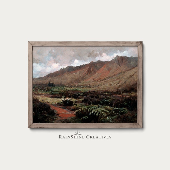 Haleakala National Park Hawaii Vintage Landscape Art Print