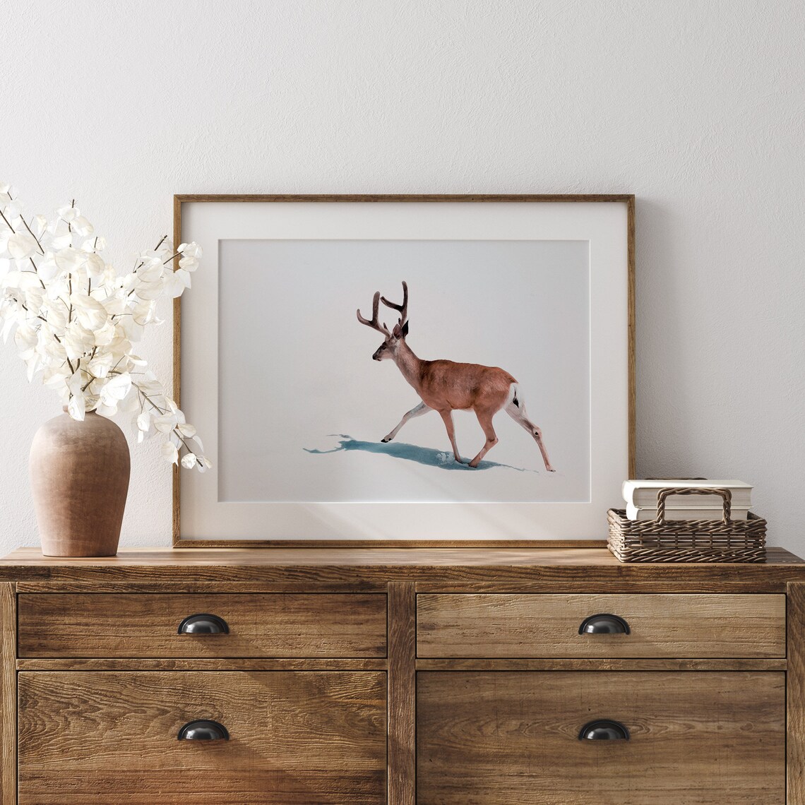 Deer Prancing Through The Snow Christmas Decor - Image 2