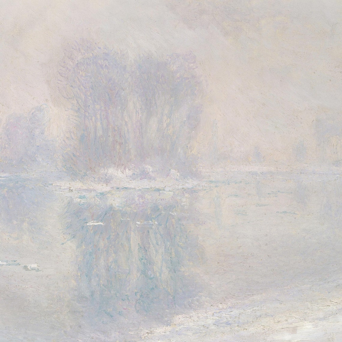 Ice Floes By Claude Monet Vintage 1890s Oil Painting Wall Art Winter Dcor Art 88 - Image 3
