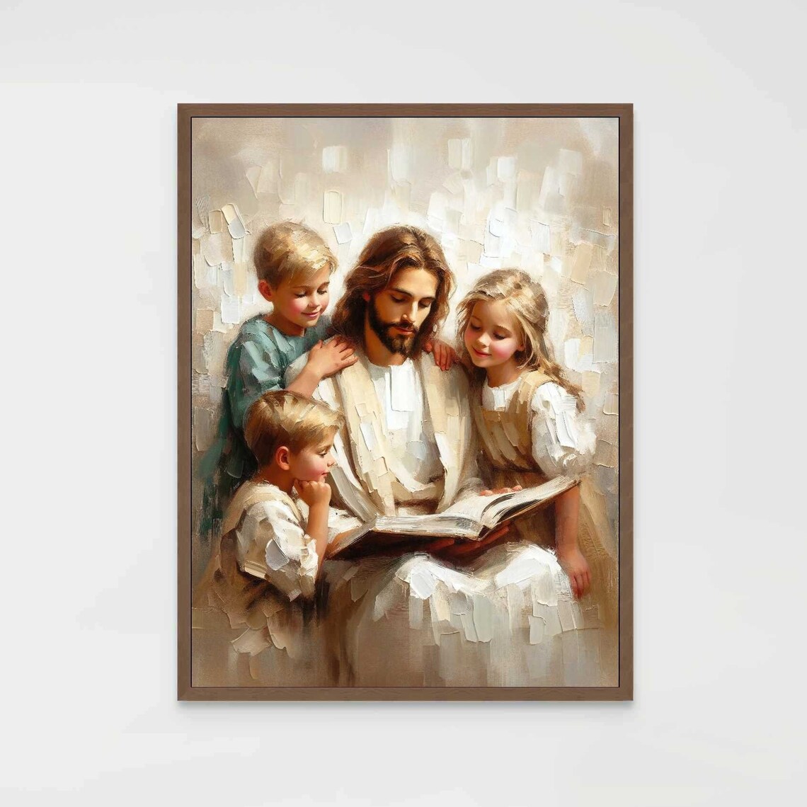Jesus And Kids Christian Painting, Bible Art