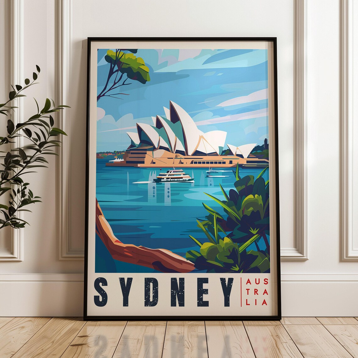 Sydney Travel Poster, Australia Wall Art Print