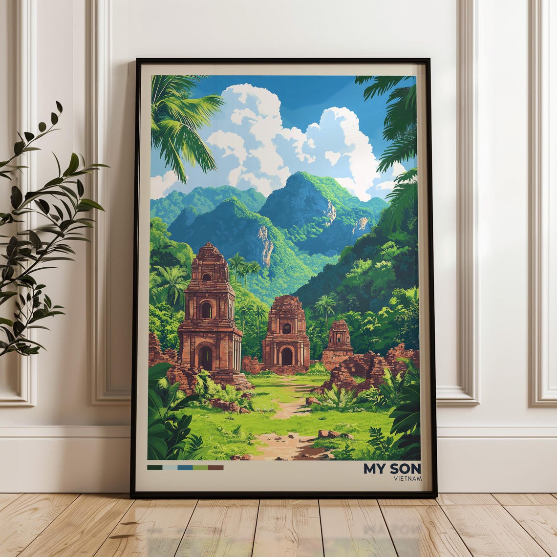 My Son Vietnam Ancient Cham Temple Ruins Jungle Sanctuary Poster