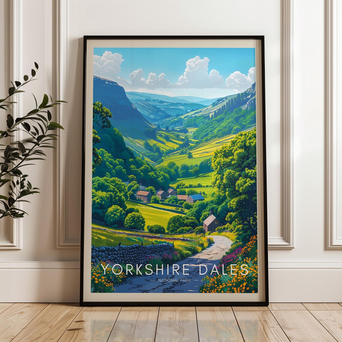 Yorkshire Dales Travel Poster, United Kingdom