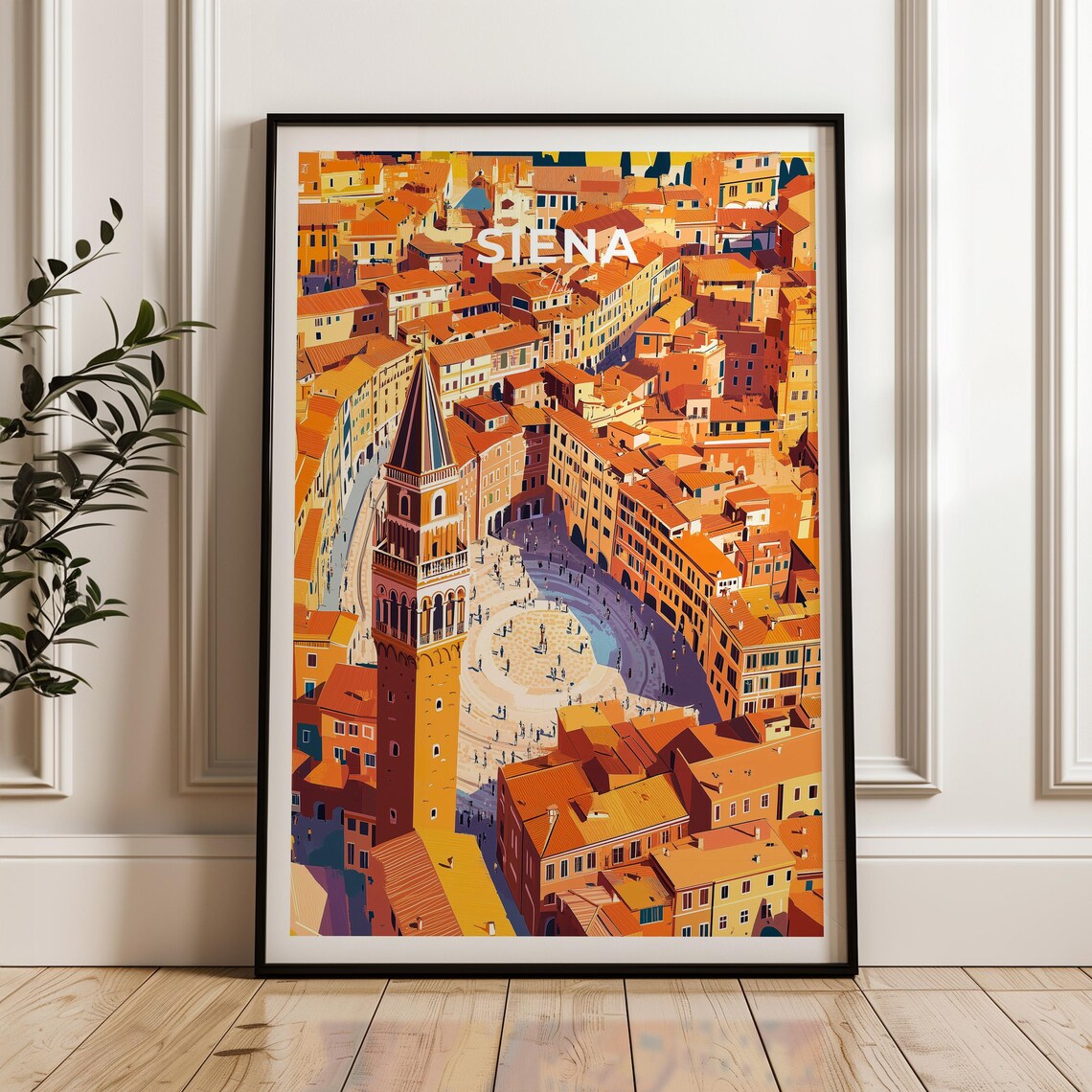 Siena Travel Poster, Tuscany Old Town Art Print - Image 2