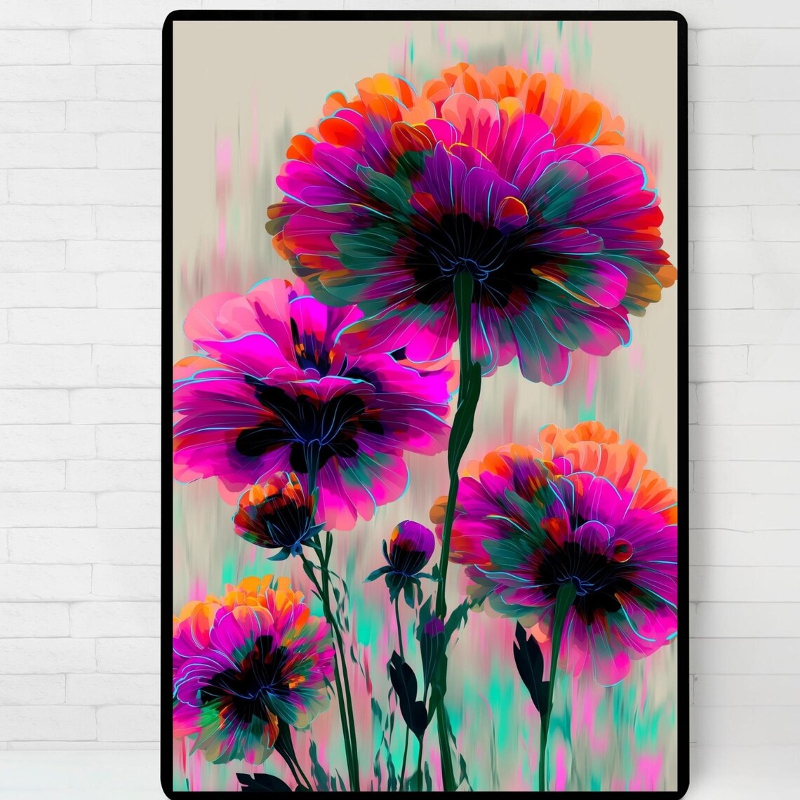 Colorful Flower Dreams Poster, Floral Art Print