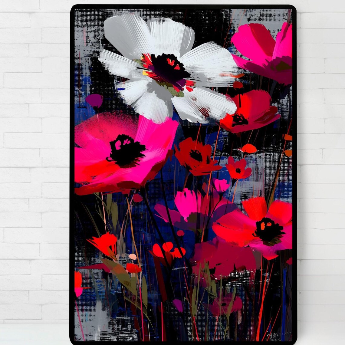 Vibrant Floral Abstract Flower Design Poster