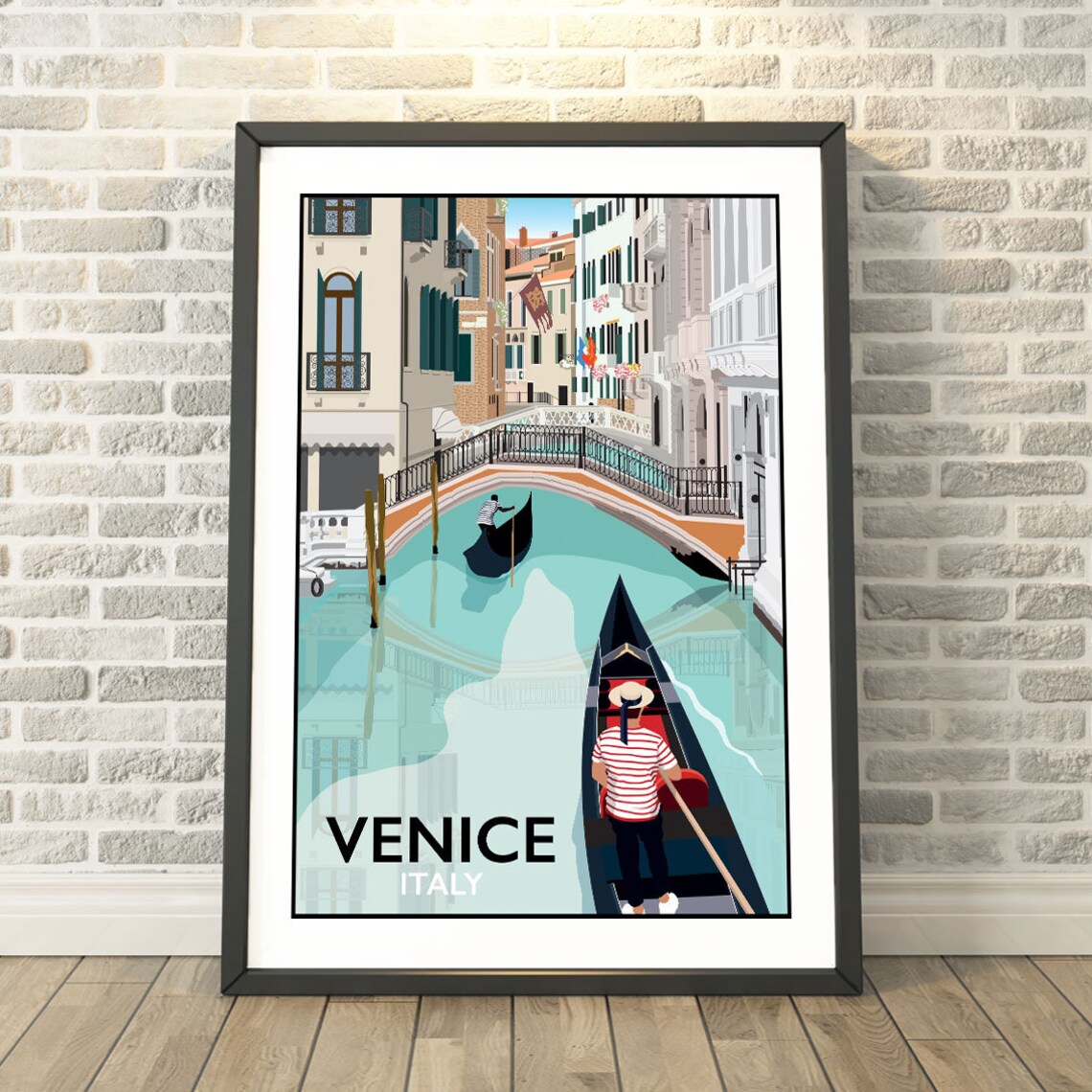 Venice Italy Travel Poster, European Memory Print