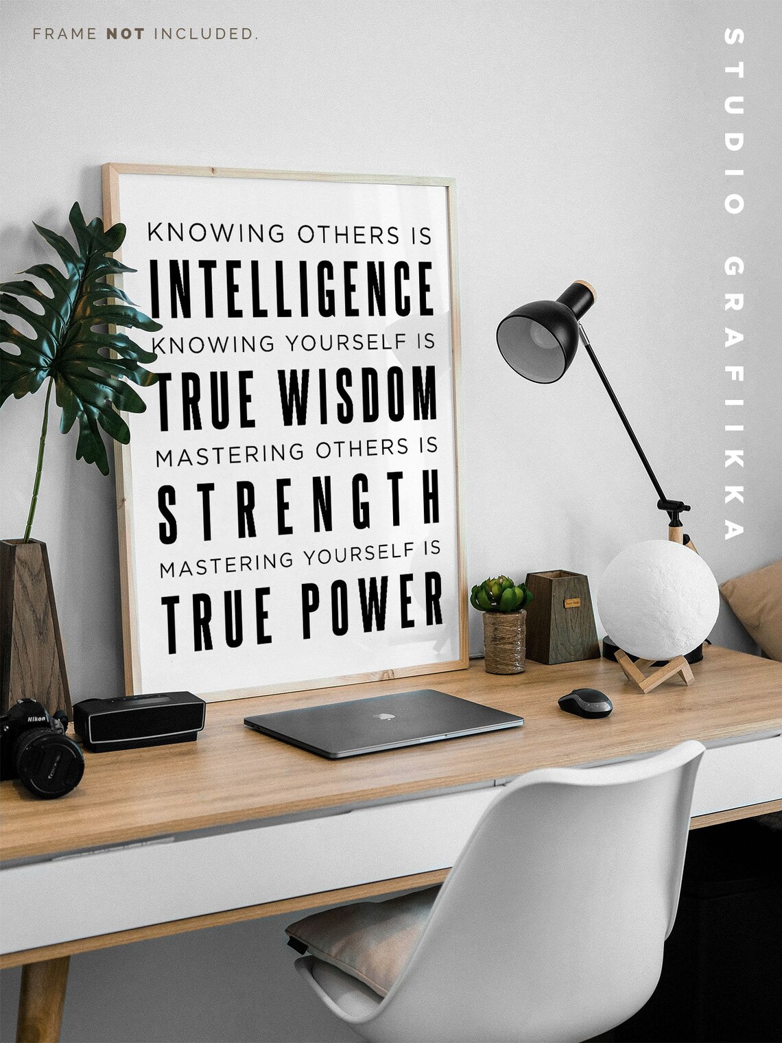 Knowing Others Is Intelligence True Wisdom Bold Typography Quote Poster - Image 3