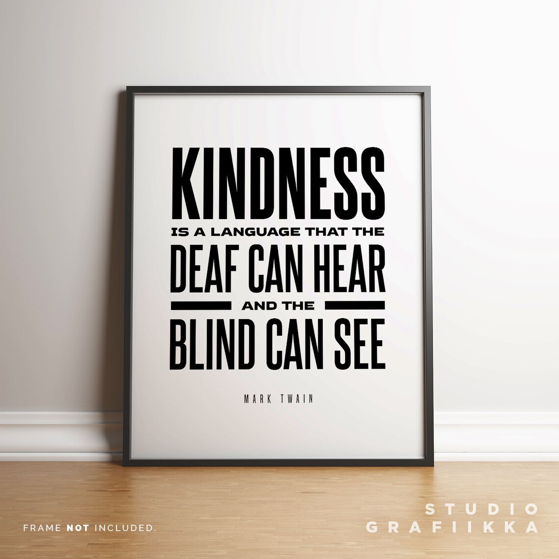 Kindness Mark Twain Quote Print Motivational Poster Unframed Print Literary Poster Typography - Image 3