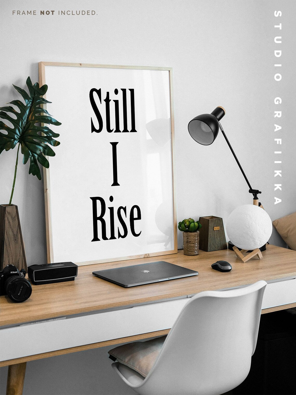 Maya Angelou Still I Rise Classic Serif Minimalist Statement Print - Image 3