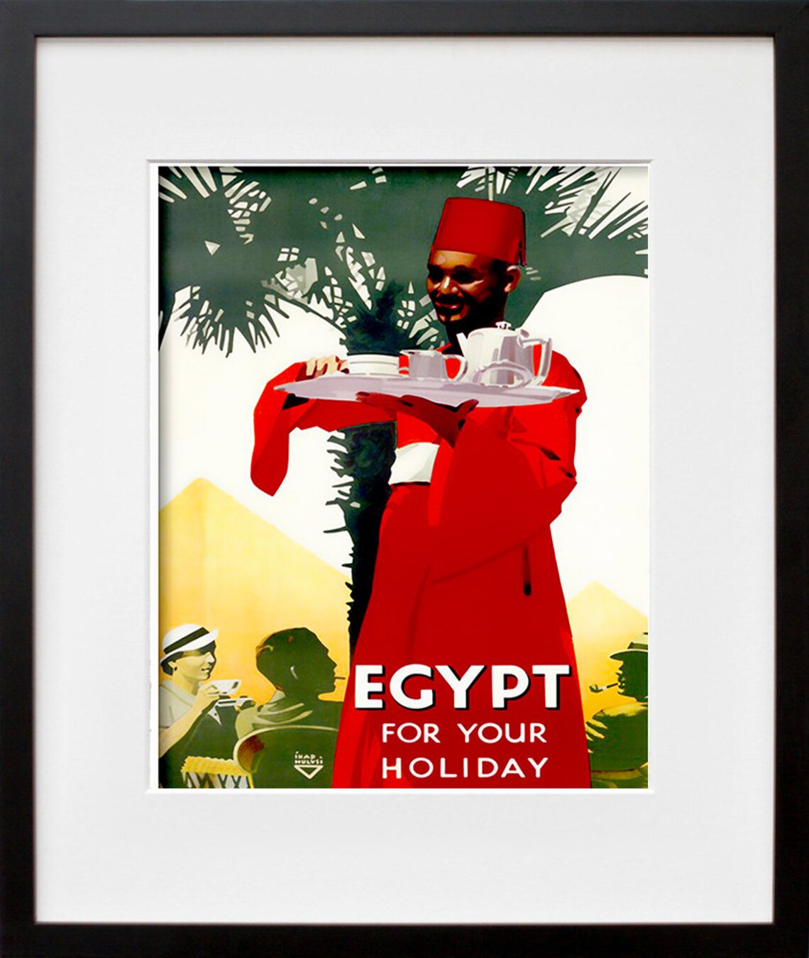 Egypt Travel Poster, Egyptian Home Decor