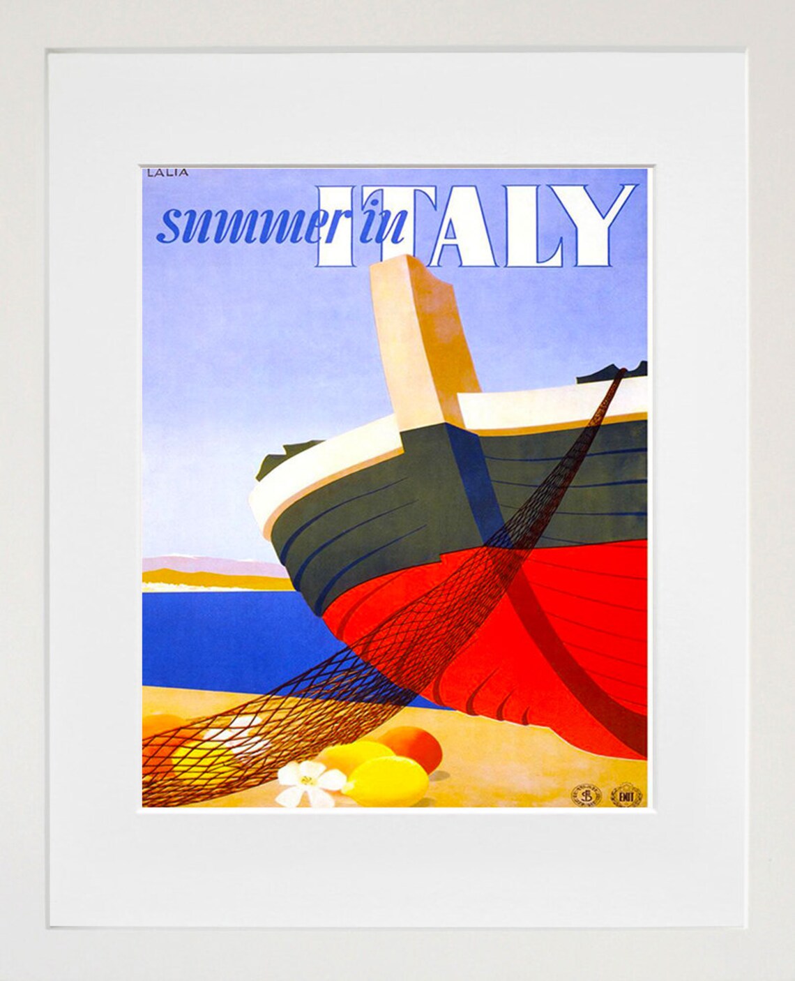Italian Travel Poster, Retro Italy Art Print